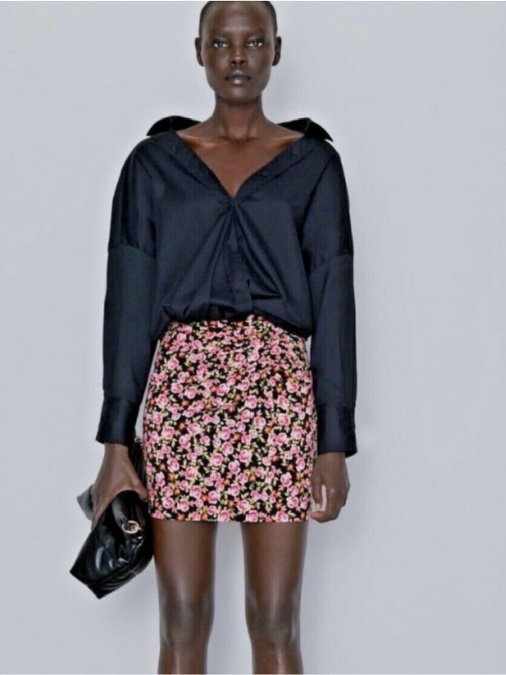 Zara Floral Mini Skirt